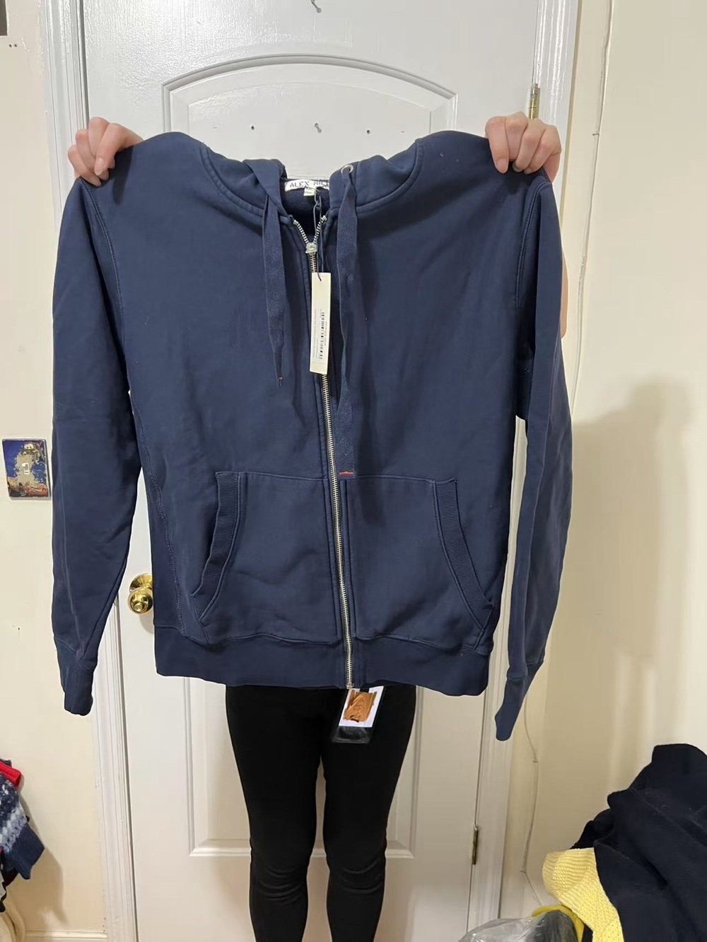 Alex Mill Navy Zip-Up Hoodie Utility Jacket